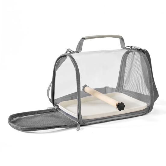 Birds Carrier Bag Parrot Travel Cage with Stand Perch Portable Outdoor Adventure Birdcage Small Animals Supplies for Parakeet Cockatiel
