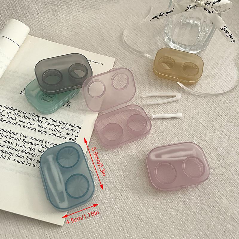 Women Girl Glasses Cosmetic Contact Lenses Box Contact Lens Case For Eyes Care Travel Holder Container Travel Accessories