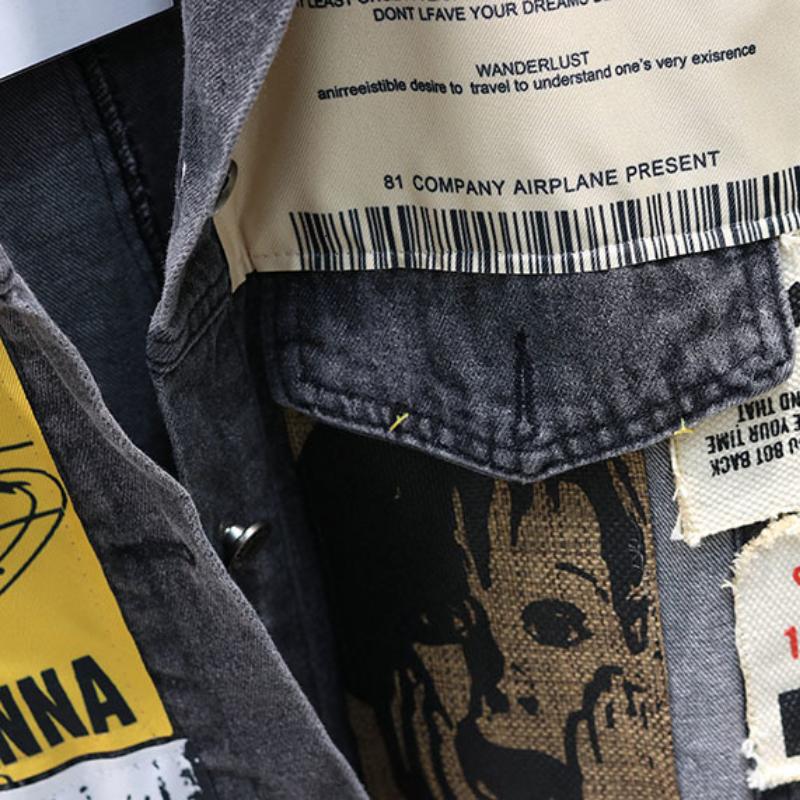 Джинсовая женская куртка Harajuku, готическая корейская уличная одежда, куртка большого размера в стиле хип-хоп, пальто на пуговицах, повседневная мешковатая женская зимняя одежда 2021