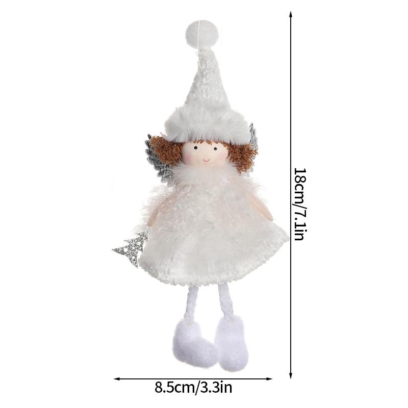 Navidad Christmas Decoration Plaid Christmas Pendant Christmas Tree Pendant Bead Leg Pendant Xmas Tree Decor Figurine Ornament