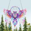 Ornament Colorful Owl Sun Catcher Wall Hanging Window Decor Present Acrylic Stained Glass Hanging Home Garden Gift Wind Chimes