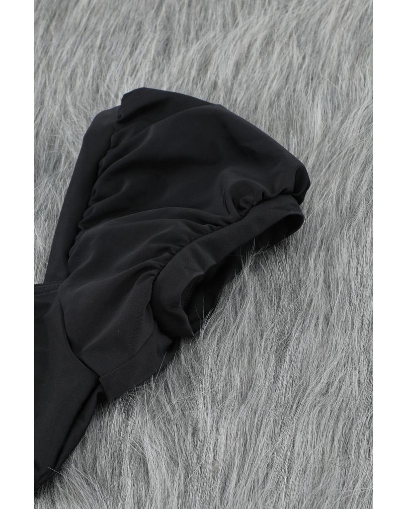 Azura Exchange Bubble Sleeves High Waisted Swimsuit