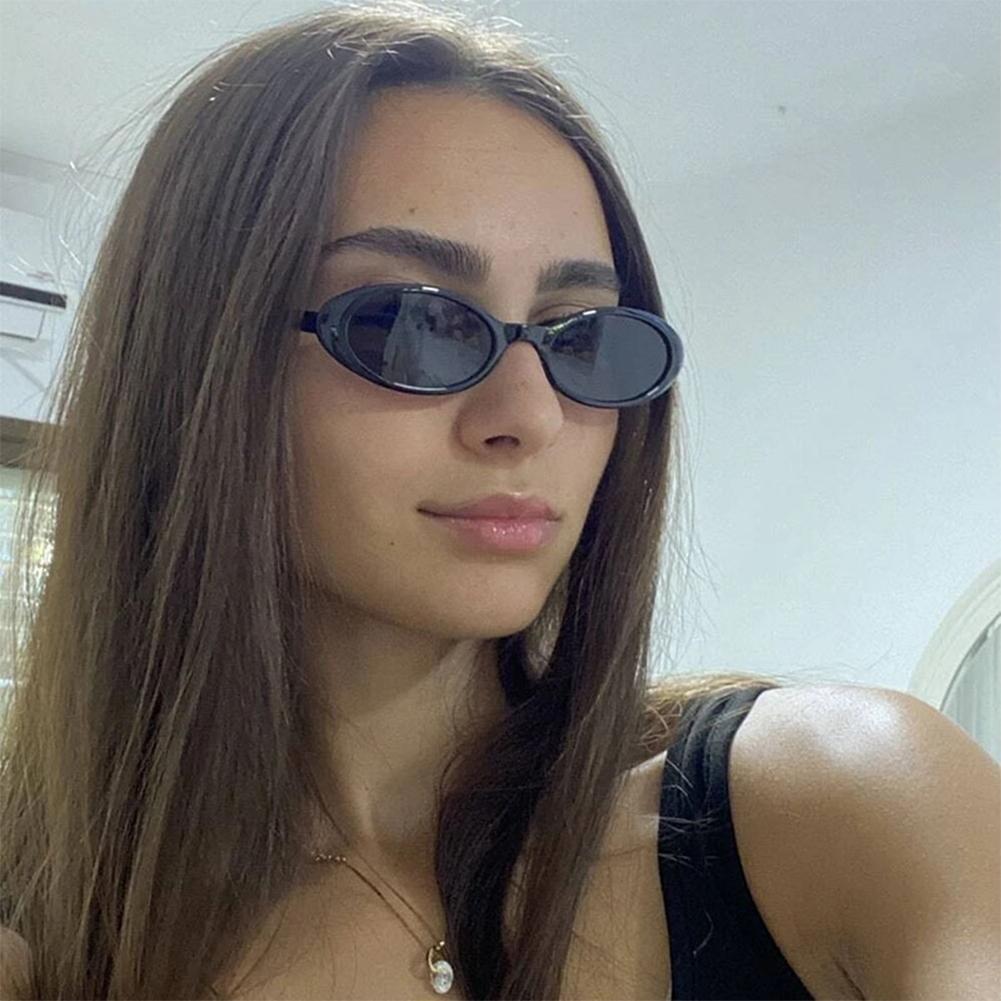 Солнцезащитные очки женские Jelly Oval в маленькой оправе, шикарные винтажные солнцезащитные очки в стиле ретро, полупрозрачные каплевидные очки для пляжных нарядов