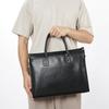 Мужской портфель из растительной кожи, сумка-тоут, большая вместимость, многосекционная, одно плечевая, компьютерная сумка