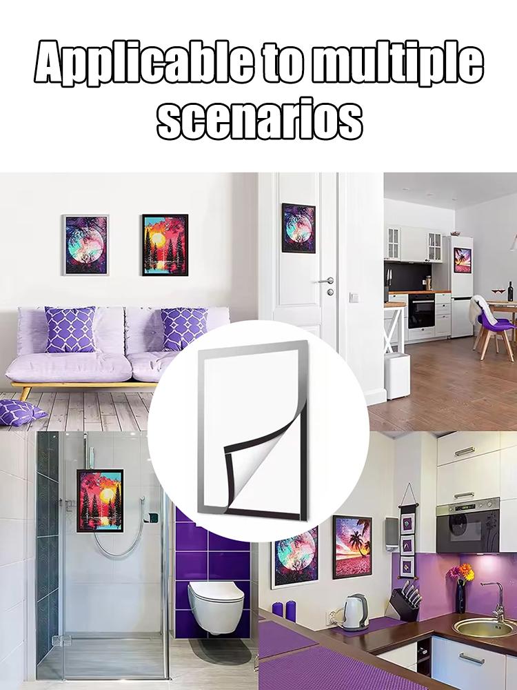 5 шт. ПВХ Магнитная фоторамка, Доска для отображения документов формата А4, Магнитная рамка-наклейка для постеров, Защитная крышка без сверления