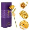 Decorative Luxury Artificial Golden Rose 24K Gold Plated In Box Unique Gifts For Lovers