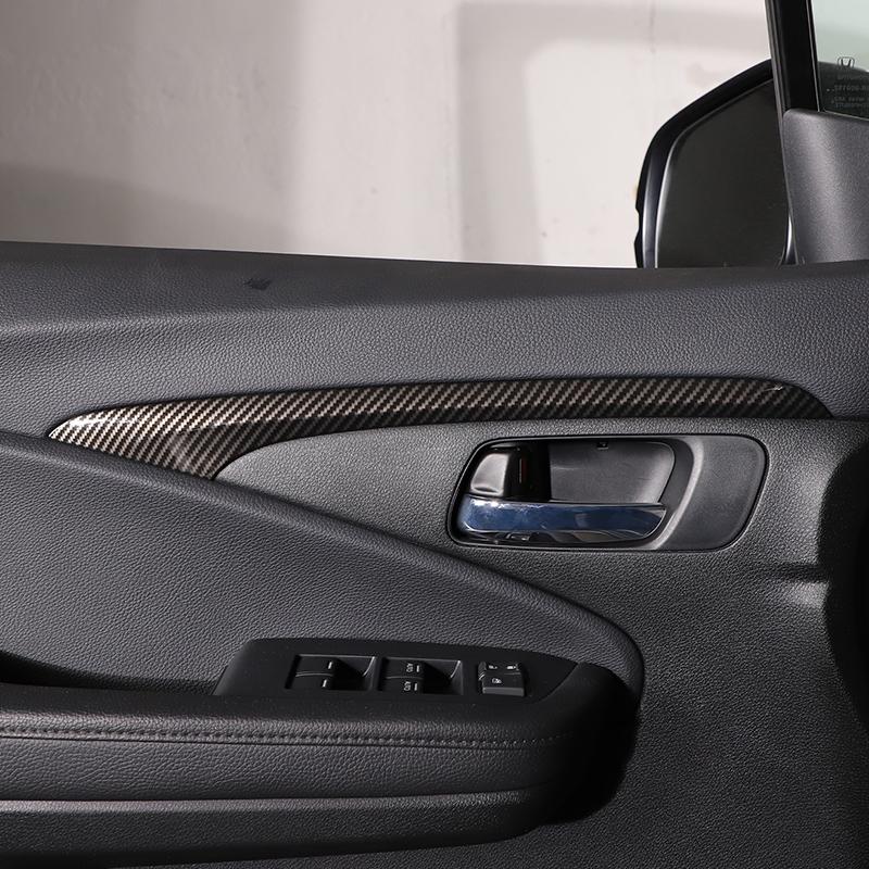 Для Honda Pilot 2015-2022 ABS углеродное волокно/черный/красный автомобиль межкомнатные двери панель крышка отделка наклейка