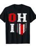 Футболка с картой Ohio State Buckeye - Винтажный логотип Ohio State Buckeye, Повседневная, Короткий рукав, S