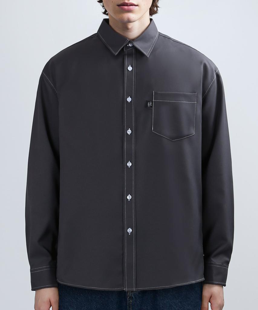 VERYVAIN Over Out-Line Shirts (Dark Gray)