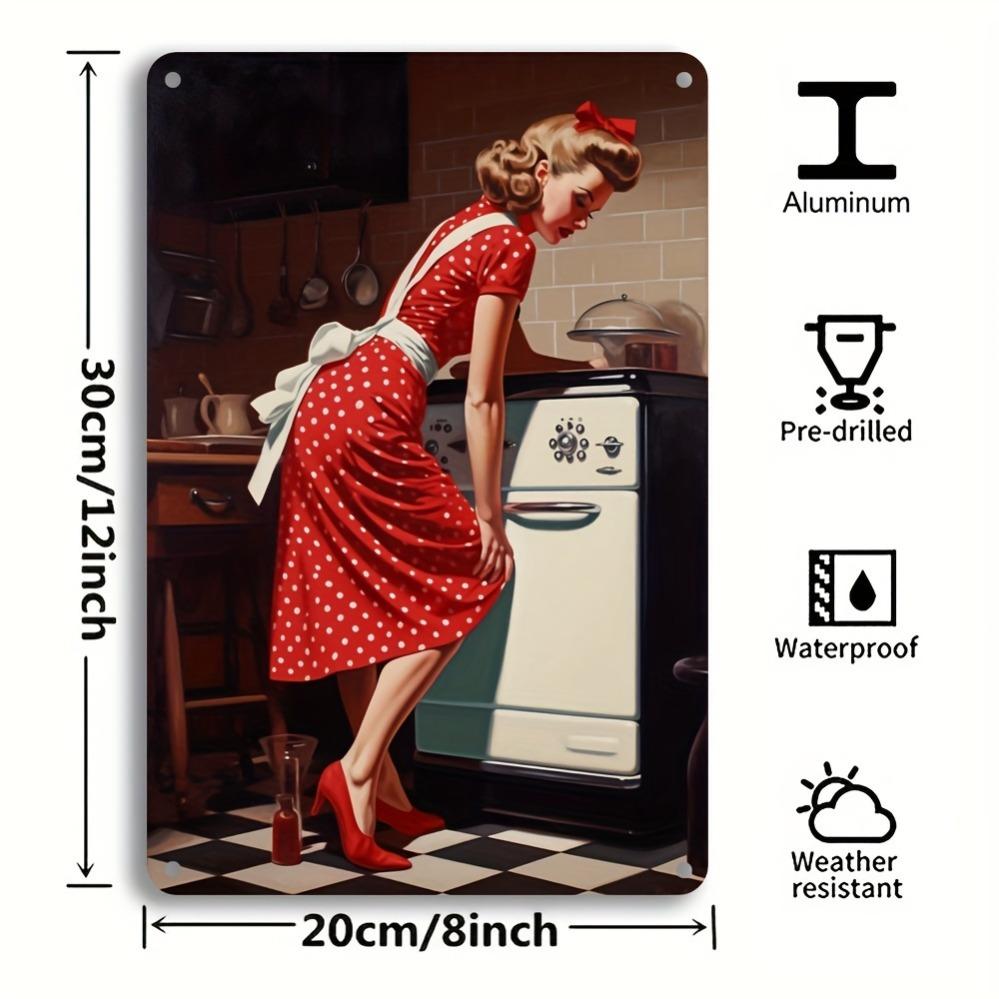 Vintage s Metal Wall Art x Inch Retro Kitchen Sign for Home Decor Indoor Outdoor