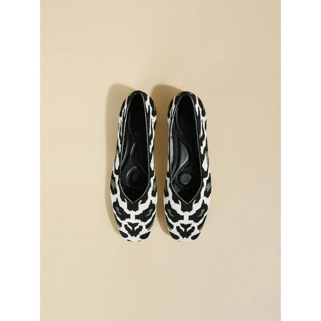 Плоские однотонные туфли на плоской подошве женские трикотажные удобные женские балетки повседневная обувь женские Zapatos De Mujer 2024