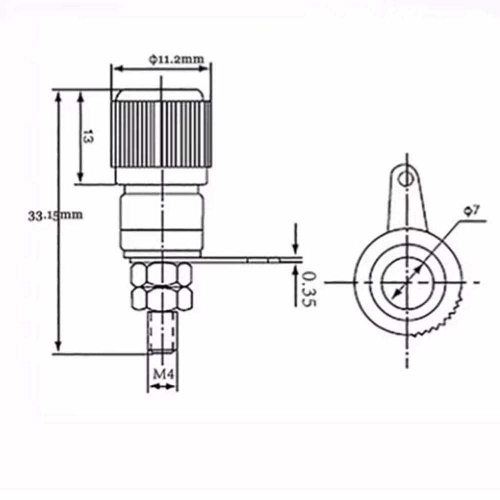 10 шт. Клеммы-бананы JS-910B JS-919 Гнездо для монтажа на панель для аудиодинамика