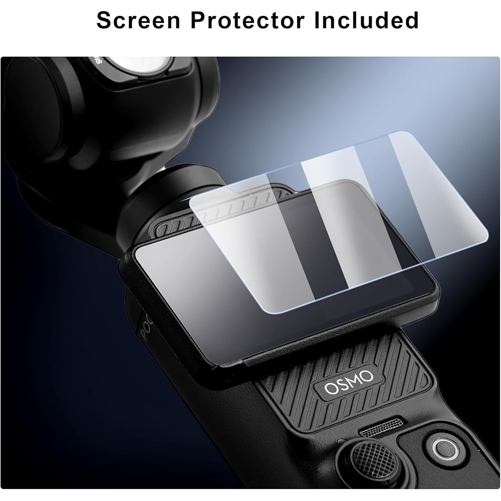 Haoge Magnetic Filter Set for DJI Osmo Pocket 3, includes 1/4 Black Diffuse, Light Pulse Reduction Filter, Variable ND 2-32, LCD Screen Protector, and