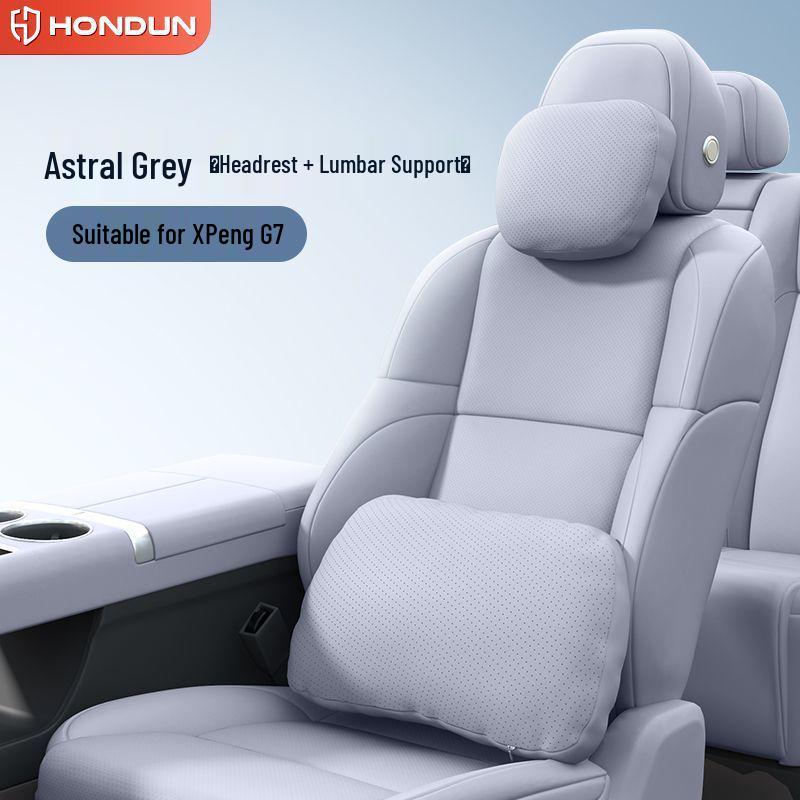 Suitable for XPeng G7: Headrest Neck Pillow & Lumbar Support Set – Car Accessory for Comfort & Interior Decoration.