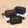 Lychee Pattern Man's Cosmetic Bag PU Make Up Pouch Bag Simple Toiletry Storage Bag  Outdoor