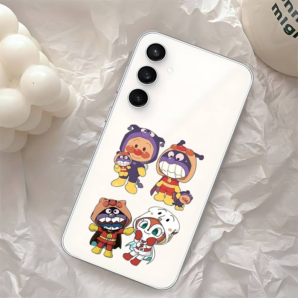 Милый Чехол для Телефона с Аниме А-Анпанман для Samsung Galaxy S25 S24 S23 S22 S21 FE Ultra Plus A32 A53 A13 A31 Мягкий Чехол