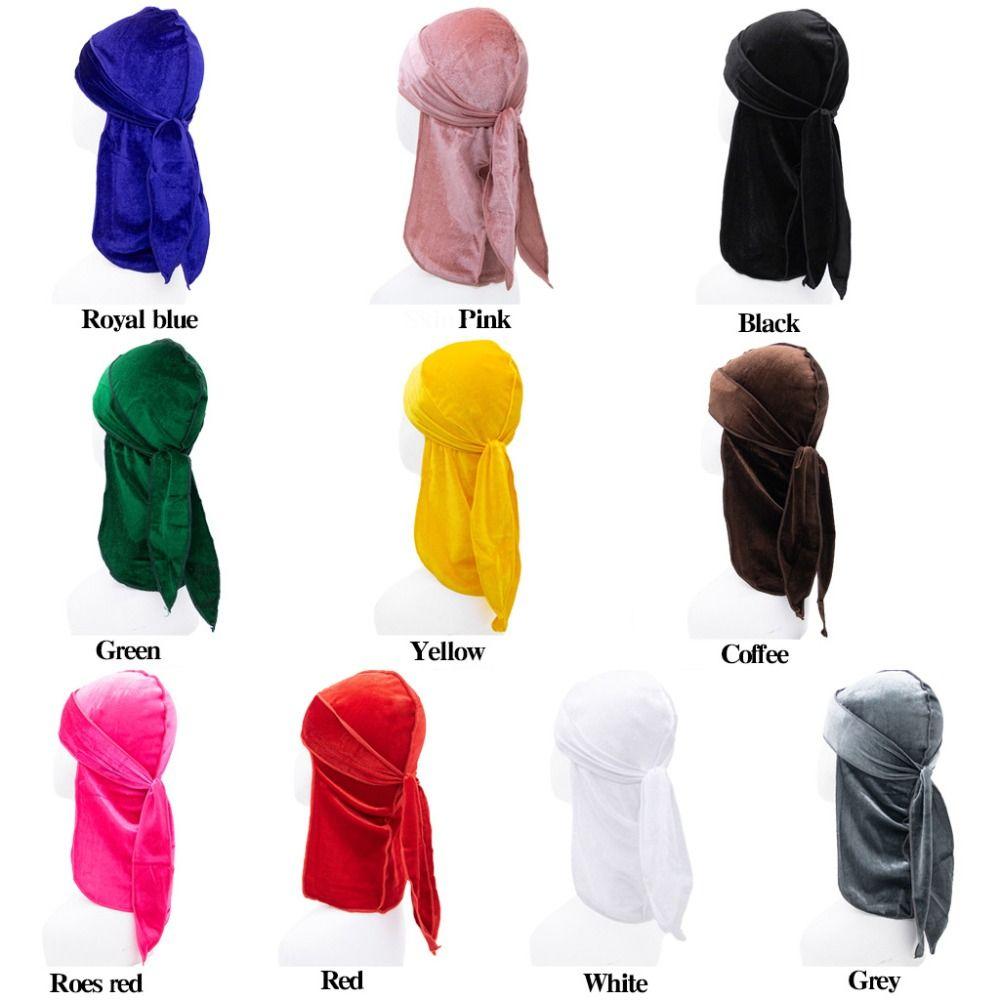 Бархатная пиратская шапка Durag, предварительно завязанный детский тюрбан, хиджаб, эластичная повязка на голову для мальчика