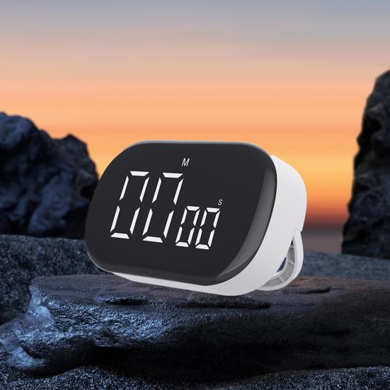 Цифровой таймер, большой, простой в настройке, светодиодный дисплей, универсальный магнитный таймер для чтения для задач, работы, учебы, кухни, приготовления пищи