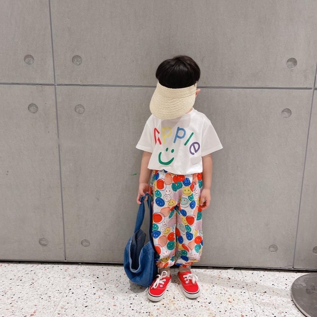 Boys and Girls Soft Cotton T-shirt 2025 Summer Children's Sleeve T-shirt Loose Cartoon Absorb Sweat Breathable