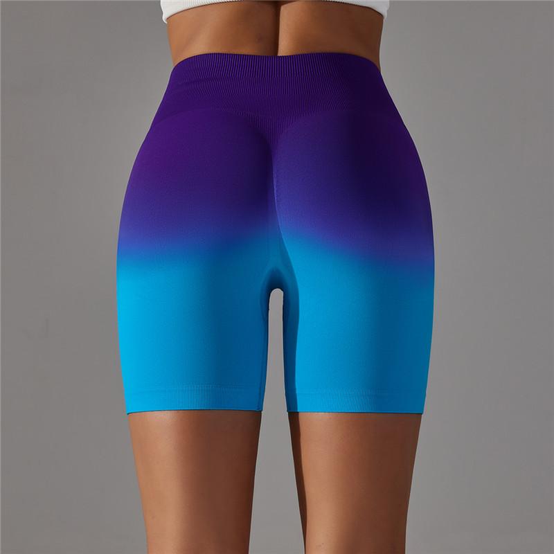 Nessaj Бесшовные спортивные шорты с градиентом, шорты для йоги с высокой талией, леггинсы, женские колготки для йоги с подъемом бедер