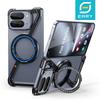 Чехол-книжка Eary для Google Pixel 9 / 10 Pro Fold с подставкой, 360° вращающаяся, магнитная, безрамная защита, алюминиевая крышка