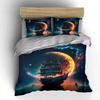 Ship with fiery moon Bedding sets Duvet cover sets Duvet covers Pillowcases(1*Duvet Cover 2*Pillowcases without duvet insert)