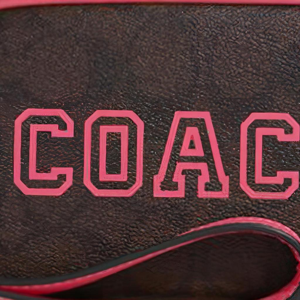 New COACH Jamie Artificial Leather Wrist Bag Clutch Handbag Small Size Women's Brown & Watermelon CB851-IMUOE