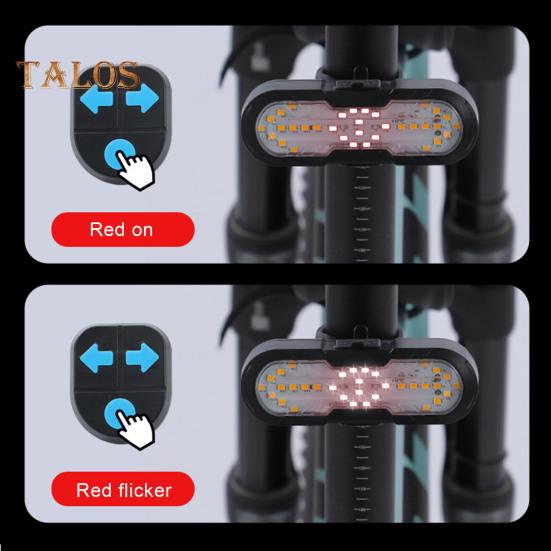 Задний фонарь для велосипеда, водонепроницаемый, с дистанционным управлением, указатель поворота, перезаряжаемый, тип C, для горного велосипеда, для езды на велосипеде ночью, задний фонарь безопасности