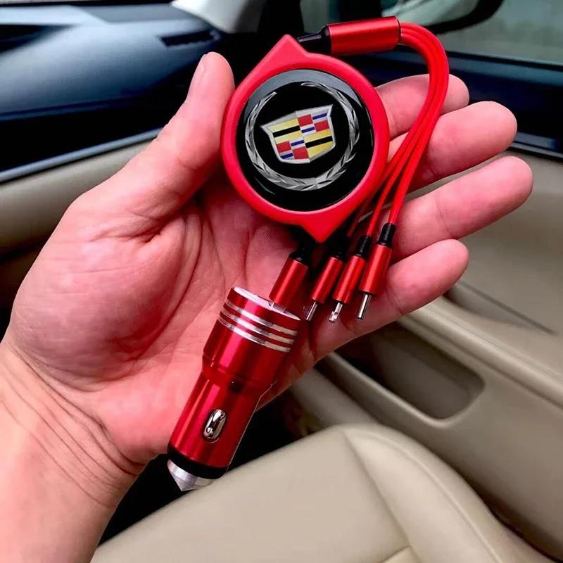Автомобильный USB-кабель 3-в-1 Зарядные устройства для аккумуляторов Отделка для Cadillac ATS BLS CT4 CT6 CTS ESCALADE STS XLR XT4 XT5 XTS SLS