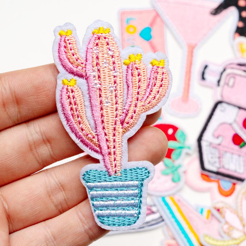 Sweet Taste Embroidery Cloth Sticker Pink Series Valentine'S Day Clothes Decoration Computer Embroidery Badge Diy Patch