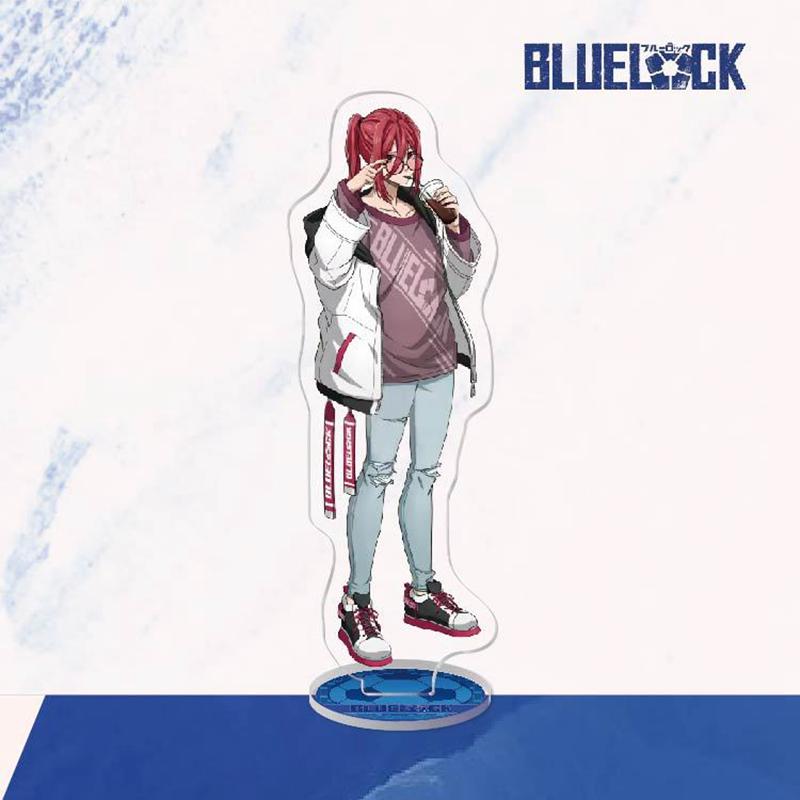 Модель подставки с синим замком, брелок для ключей Isagi Yoichi Bachira Meguru Kira Ryosuke Chigiri Hyoma, украшение для стоящего знака