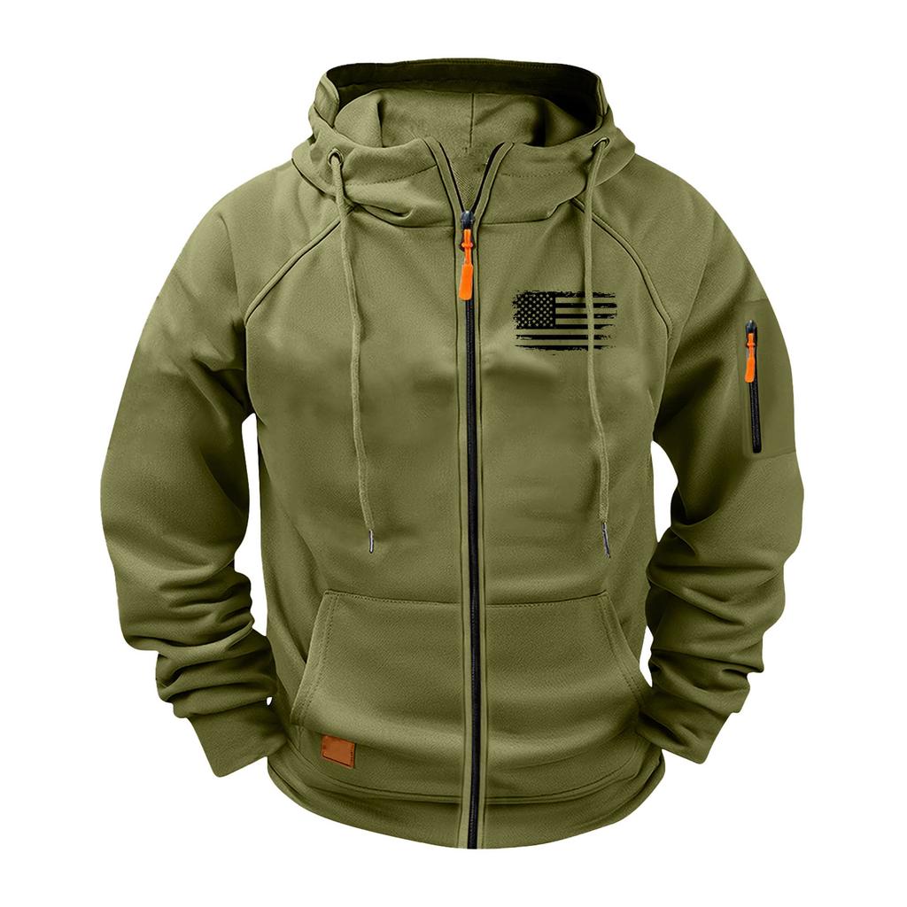 Men's Leisure Long Sleeves Zipper Hooded Hood Hoodie Coat Hooded Hood