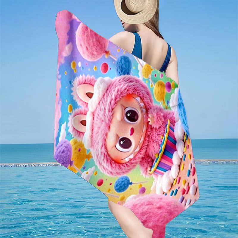 Fantasy Labu-bu Unicorn Journey Beach Towel, Super Soft Microfiber, Gift for Her/Him, Birthday, for Pool, Beach, Travel, Home Decor Fan gifts