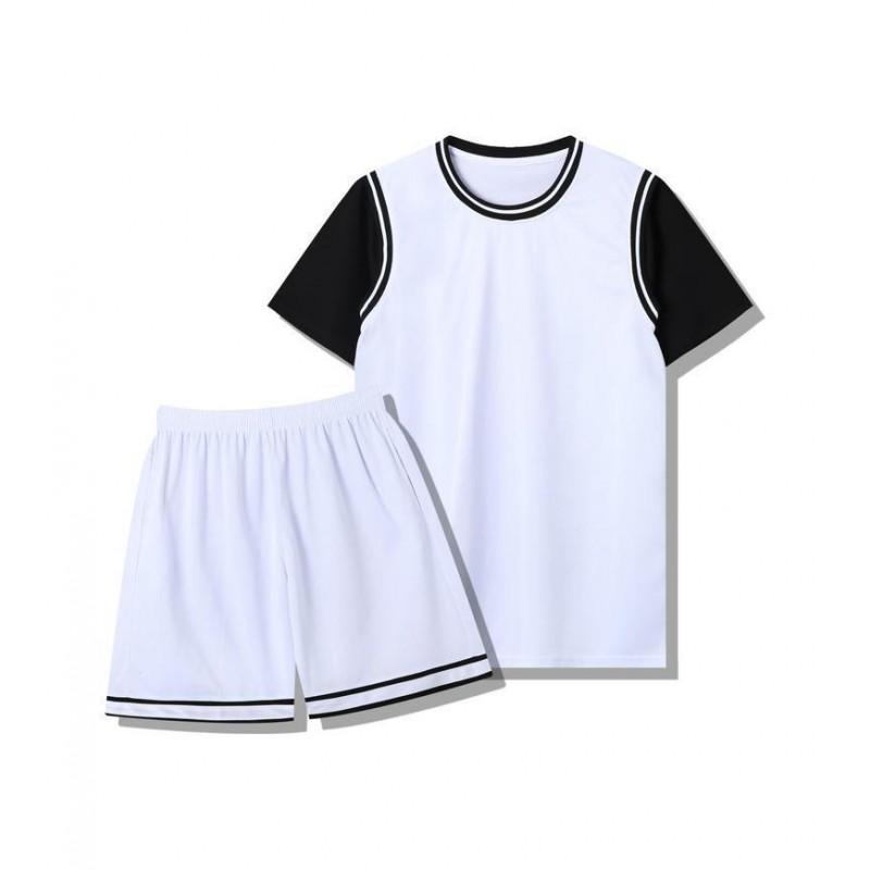 Customizable Basketball Jersey Set Two-Piece Short Sleeve Uniform Team Sports School Competition