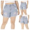 Женские летние короткие джинсы больших размеров, женские джинсовые шорты с карманами и дырочками