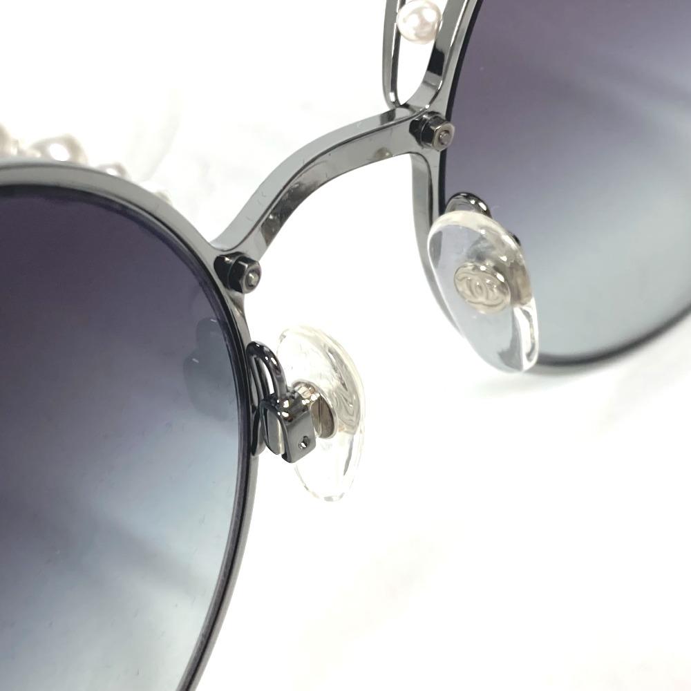 CHANEL 4234-H CC CC Mark Pearl glasses glasses eyewear sunglasses Metal Black