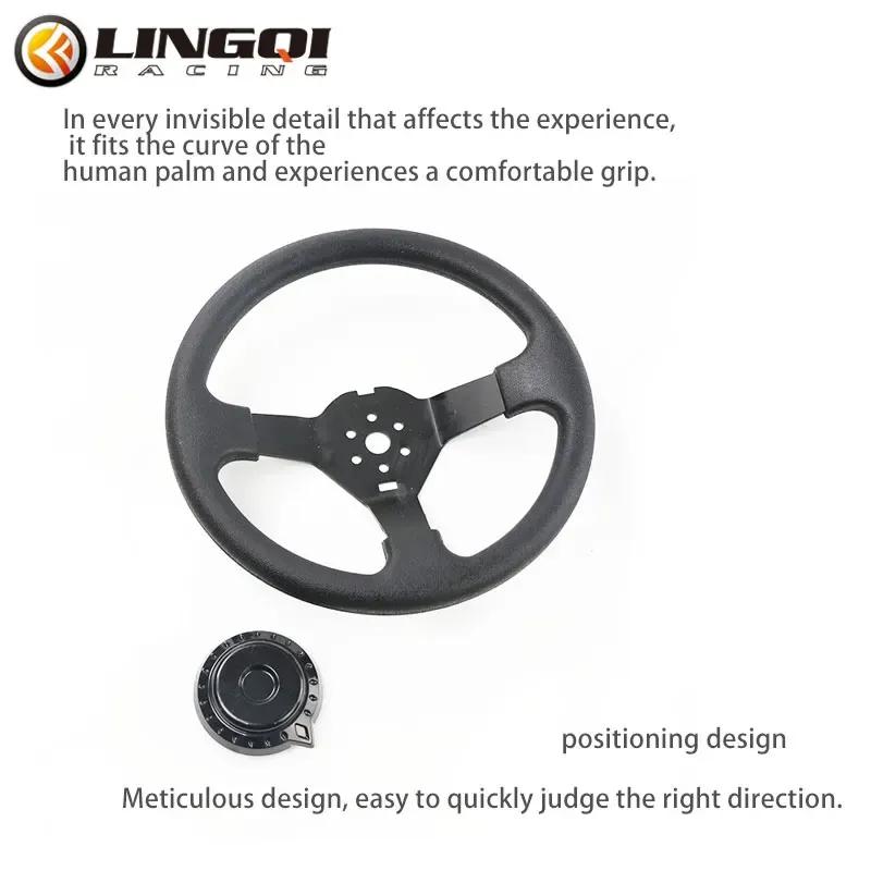 LESQUE Dirt Pit Bike 300mm Steering Wheel 6 Holes Easy Install Motocross Handle Bar For ATV UTV Go Kart 125 150CC Karting