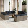 VidaXL Garden Lounge Set with Cushions 13 Pcs, Patio Sofas, Furniture Set, Outdoor Terrace Furniture, Grey 3255872
