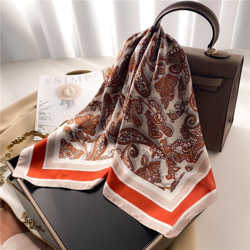 70 * 70cm New Silk Small Square Scarf For Women'S Neck Protection Professional Scarf Versatile Hair Tie Headscarf Scarf