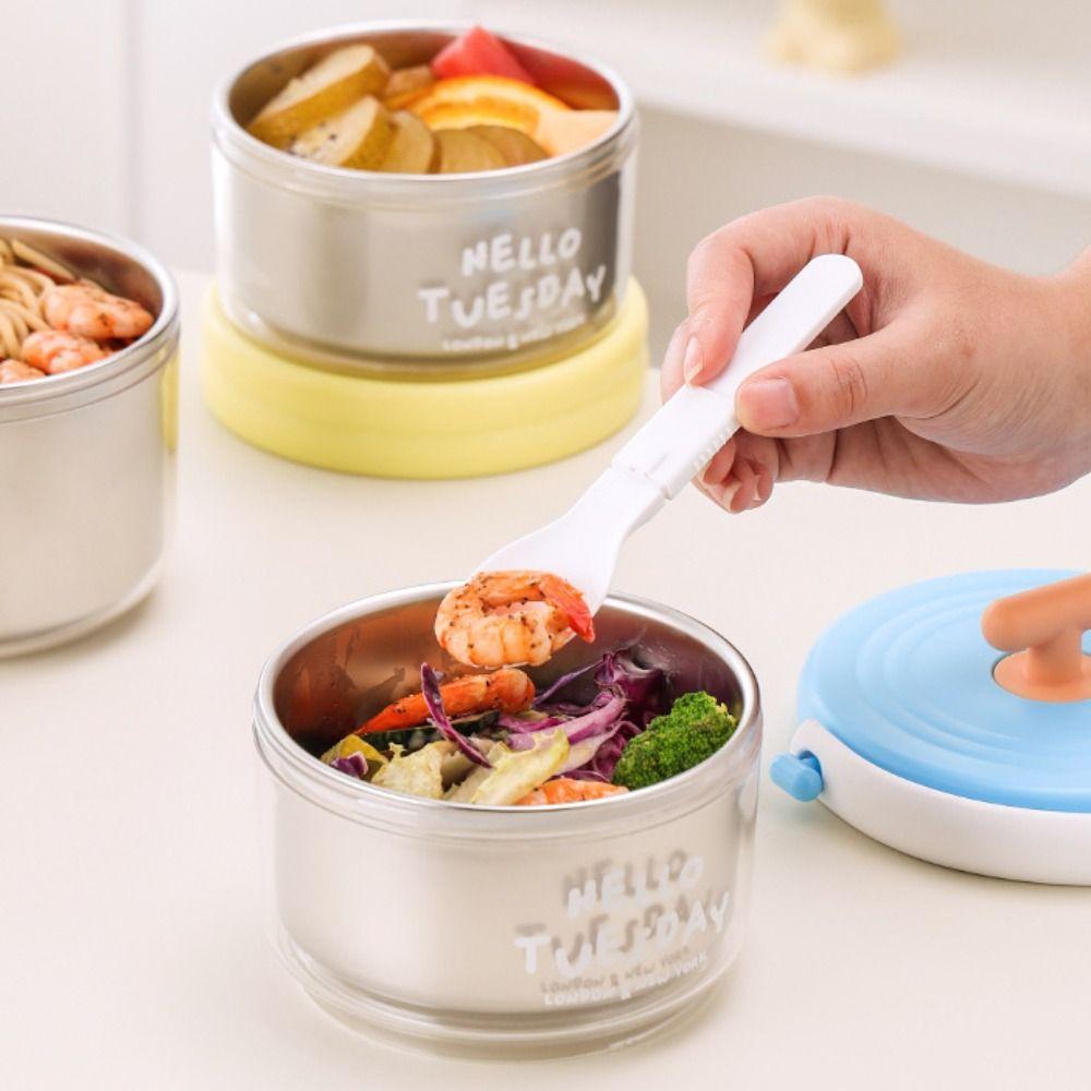Microwaveable Thermal Lunch Box Double Layer Food Container Soup Box Fresh-keeping Box  Office
