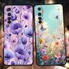 Чехол для телефона для Oppo A3S/A31/Find/X5/X6/Pro/A54/A53/A52/Reno/6/7/8/SE/Z/Pro/Plus/5G Мягкий ТПУ Fundas Чехол Цветок Capas Coque Сумки