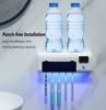 Wall Mounted Smart UV Light Toothpaste Dispenser Toothbrush Sterilizer Toothpaste Squeezer Holder