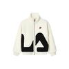 New FILA Velvet Jackets Unisex Ecru F51U248926FIV
