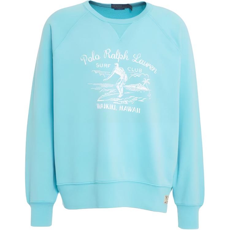 Толстовка мужская Polo Ralph Lauren с логотипом, с круглым вырезом, с длинным рукавом, синяя 710966456-BLUE