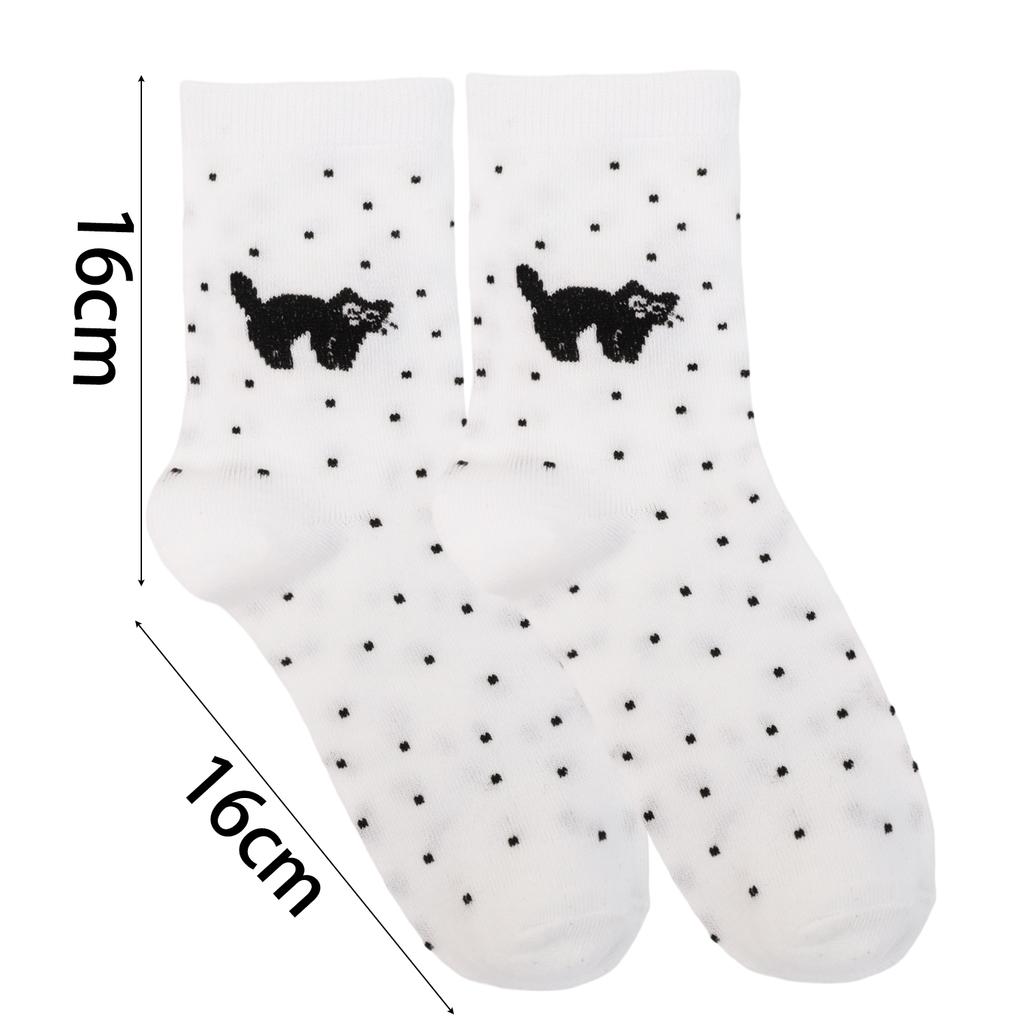 Новые осенние мультяшные носки с котиками для женщин, милые носки с котиками, милый мультяшный узор, носки средней длины, мягкие, теплые, носки до щиколотки