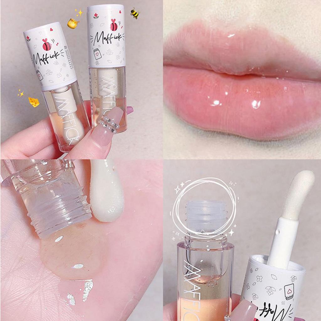 Lip Oil Gloss Moisturizer Jelly Lipstick Balm Big Lip Brush 5g Lip Plumper for Moisturizing Hydrating And Nourishing No-Sticky Gloss Lip Balm