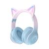 Гарнитура Bluetooth с кошачьими ушками и светящимся градиентом для онлайн-занятий и игр — универсальный подарочный выпуск