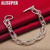 925 Sterling Silver Smooth Circle Chain Bracelet Jewelry