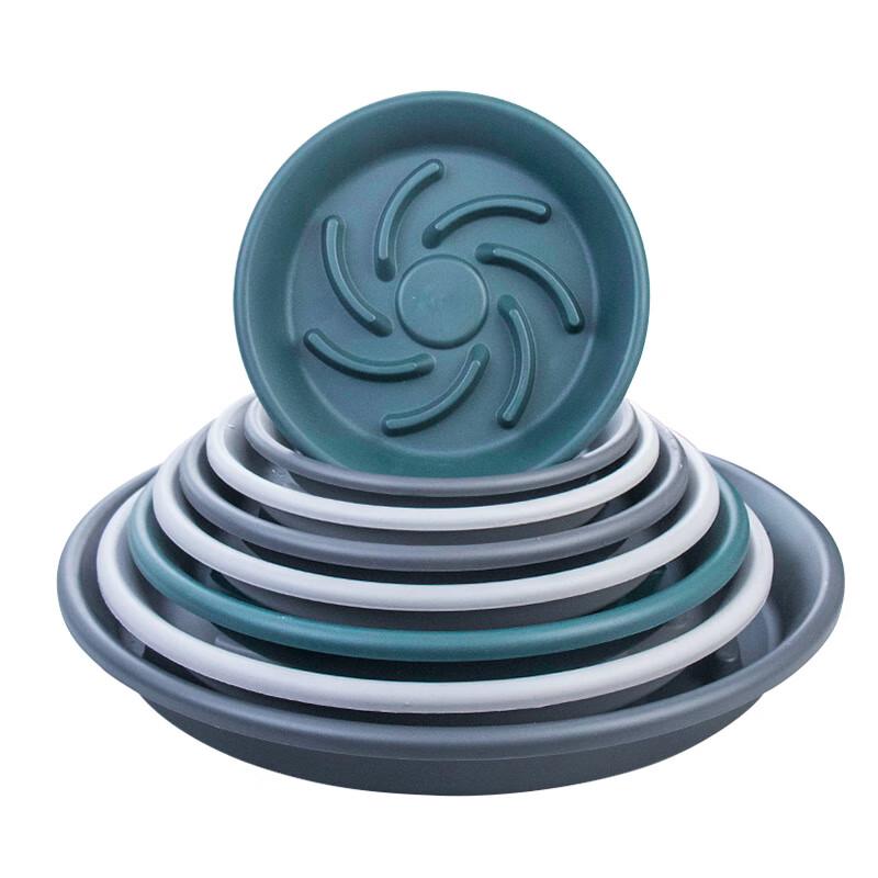 Oushuo Mai Gray-Black Round Flower Pot Trays