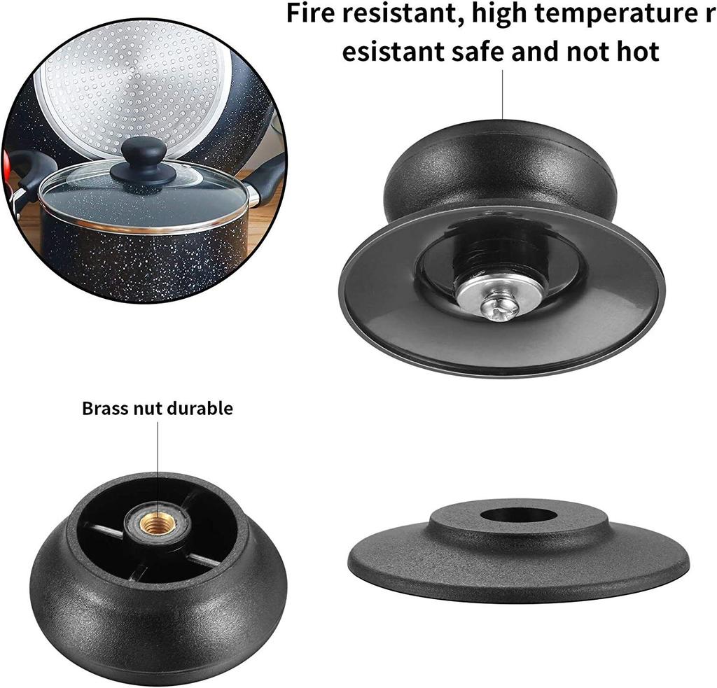 1/2Pcs Pot Lid Knob  Universal Replacement Pan Lid Cover Knobs Glass Lib Cover Knob Cap for Kitchen Saucepan Cookware Handgrip